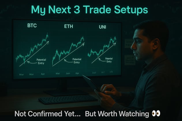 My trading setup for next 3 trade entries..