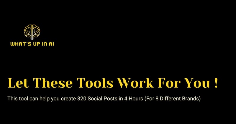 Let These Tools Work For You !   
