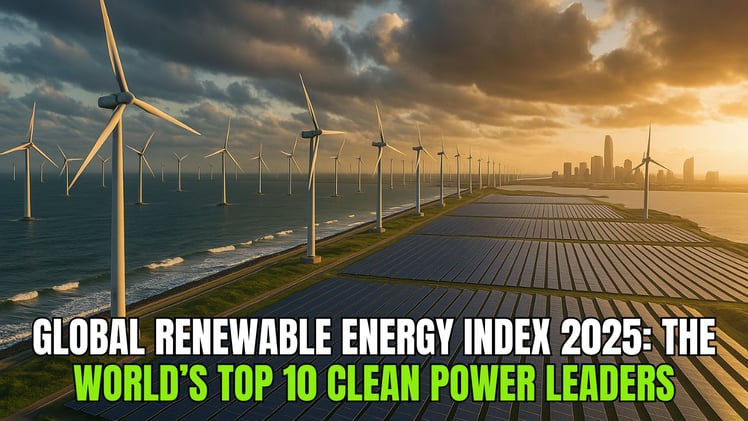 🌱 Global Renewable Energy Index 2025: The World’s Top 10 Clean Power Leaders 🌍⚡