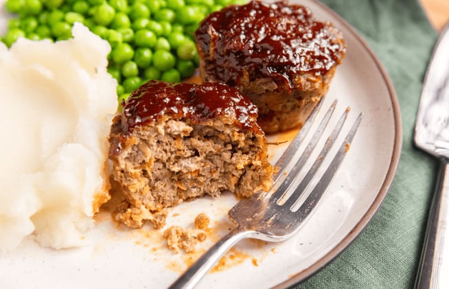Easy Meatloaf Muffins with BBQ Sauce