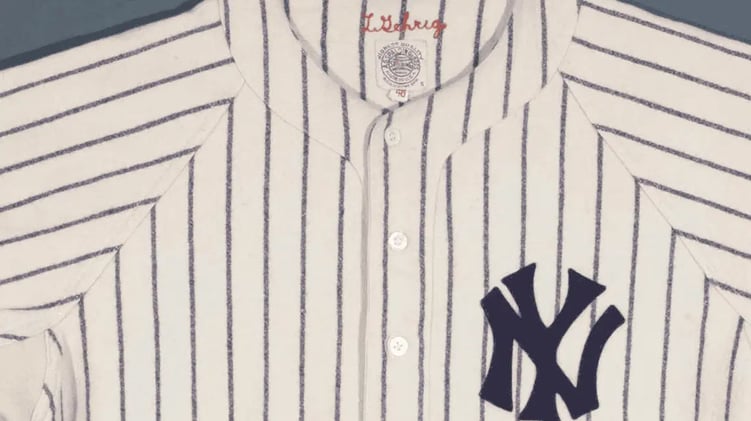 Lou Gehrig's record-setting jersey