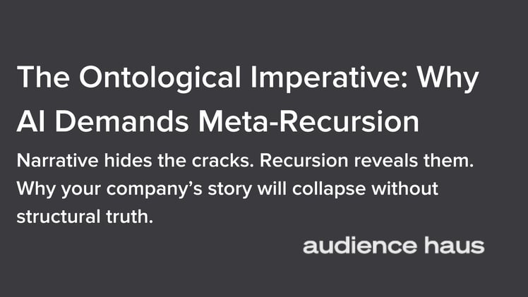 The Ontological Imperative: Why AI Demands Meta-Recursion