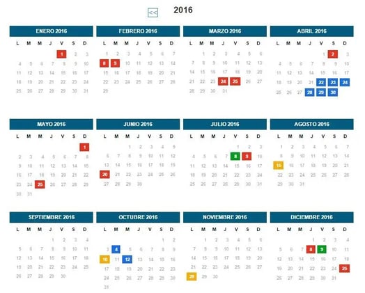 Cómo será el calendario de feriados de 2016
