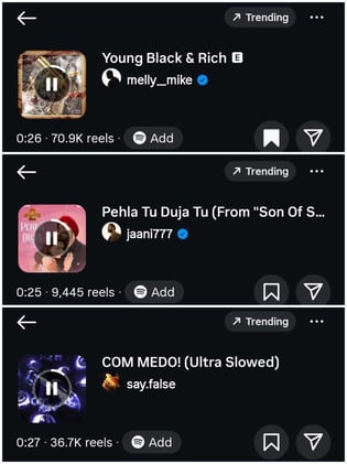 Trending audios of the day