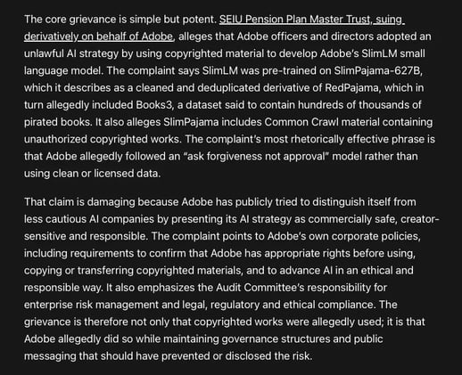 “Did the board and senior executives knowingly expose the company to infringement liability, reputational damage, securities risk and wasted corporate assets?”