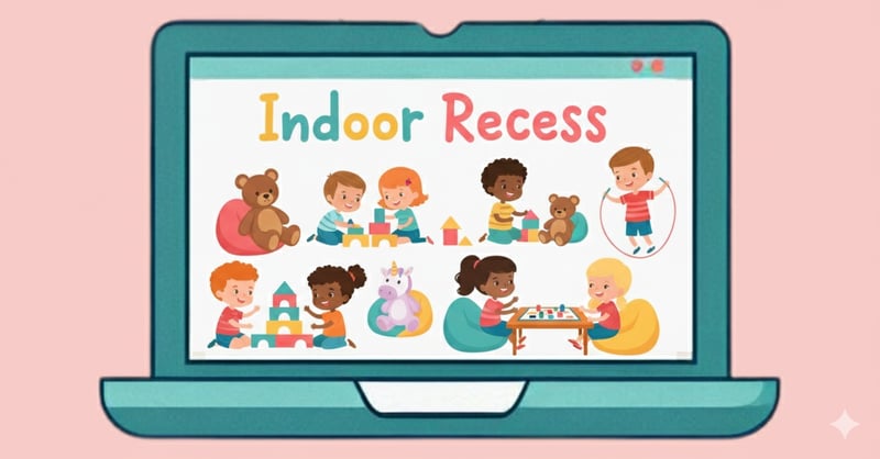 🥶 Stuck indoors? Grab these "no-prep" recess ideas