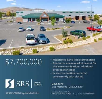IOS Daily - October 2 - SRS sells 3.92 acre IOS in Prescott Valley, AZ for $7.7M