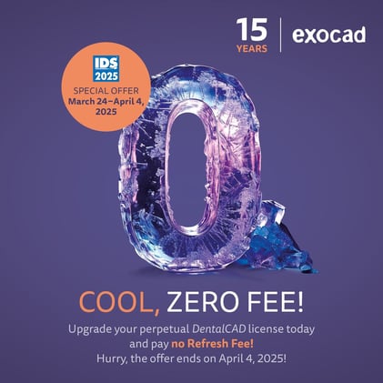 Exocad 15 year anniversary Upgrade Offer –Save $1,290– 3 DAYS LEFT!