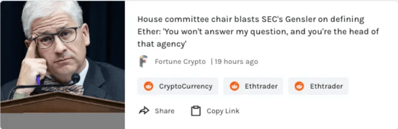 SEC Chair testifies in front of Congress