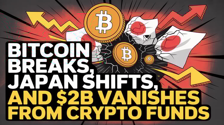 Bitcoin Breaks, Japan Shifts, and $2B Vanishes From Crypto Funds