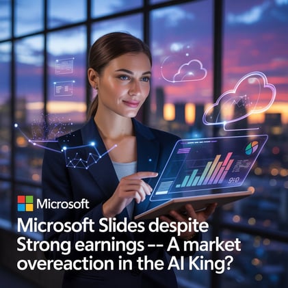 💥 Microsoft Slides Despite Strong Earnings — A Market Overreaction in the AI King?