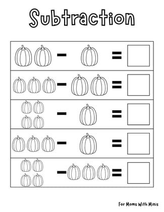 Subtraction Practice With Pumpkins
