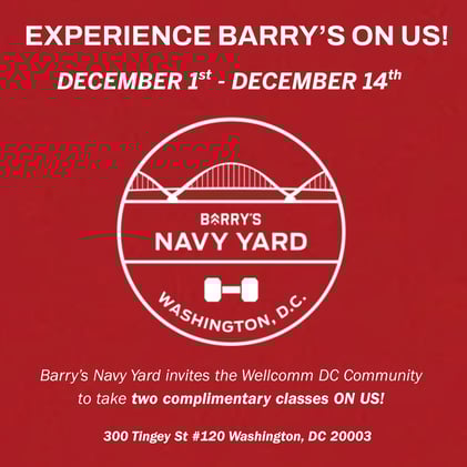 Exclusive To WellcommDC Subscribers: Take Up To Two Free Barry's Classes!