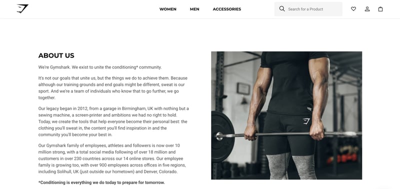 25-FEB-2026 | Excerpt from Gymshark’s About Page