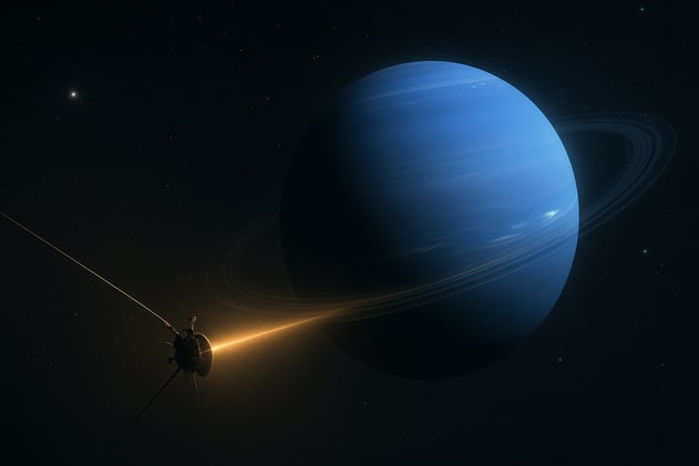 🌌 22.08.1989 — when Neptune unveiled its rings.