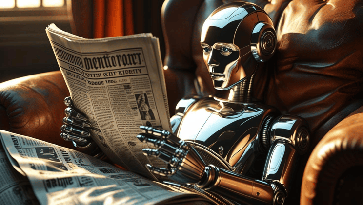 What are the robots reading?
