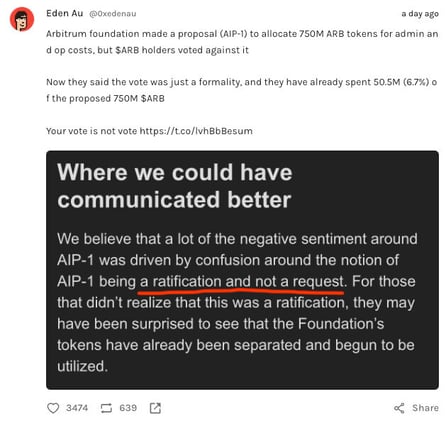 Arbitrum drama makes headlines