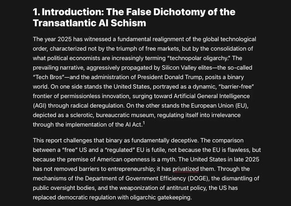 The comparison between a “free” US and a “regulated” EU is futile, not because the EU is flawless, but because the premise of American openness is a myth.