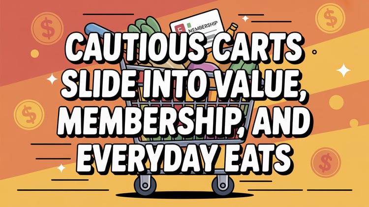 Cautious Carts Slide Into Value, Membership, and Everyday Eats