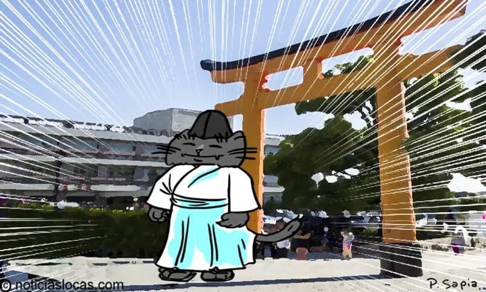 Convierte a tu gato en dios con este espectacular santuario de cartón