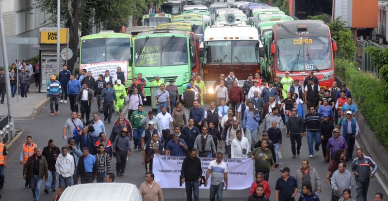 🔴 Megamarcha de transportistas en CDMX
