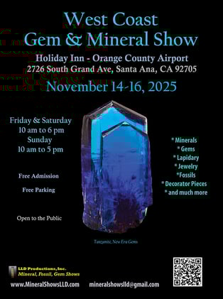 Fall 2025 West Coast Gem & Mineral Show in 16 days!