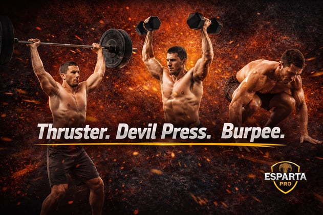 🏋 Thruster.  Devil Press.  Burpee.