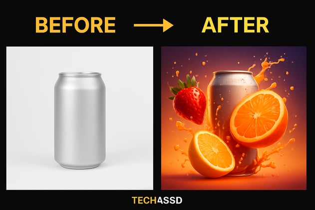 🍹 Turn Your Product into a Scroll-Stopping Ad with AI – No Design Skills Needed!