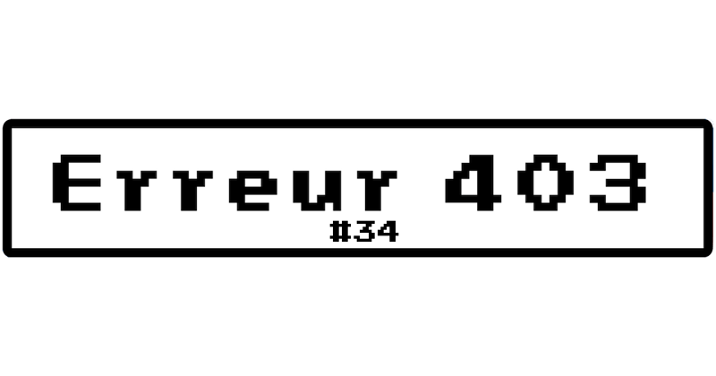 Erreur 403 | #34