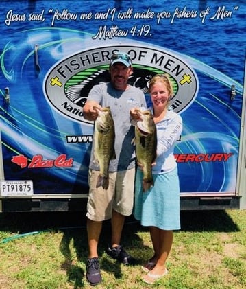 Lewis Williams and Mariley Furrow WIN Fishers of Men VA East July 20,2019