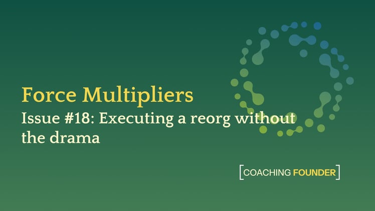 Executing a reorg without the drama