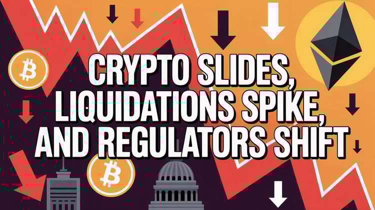 Crypto Slides, Liquidations Spike, and Regulators Shift