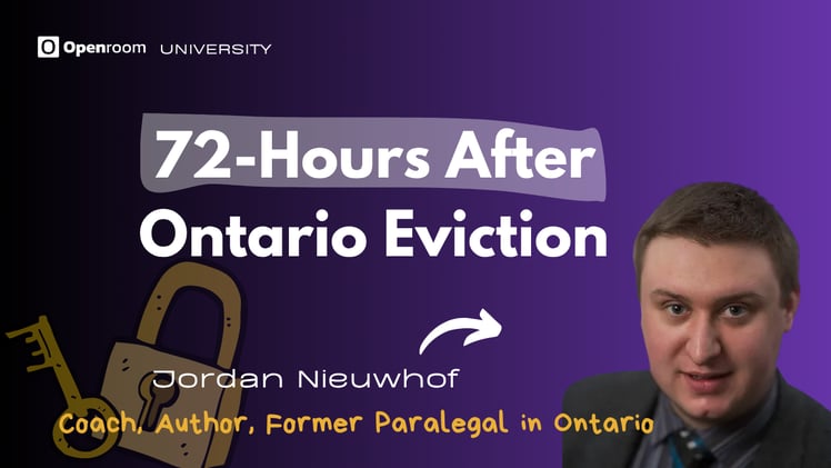 72 Hours after Sheriff Eviction for Landlords | Jordan Nieuwhof (Coach, Author, Former Paralegal)