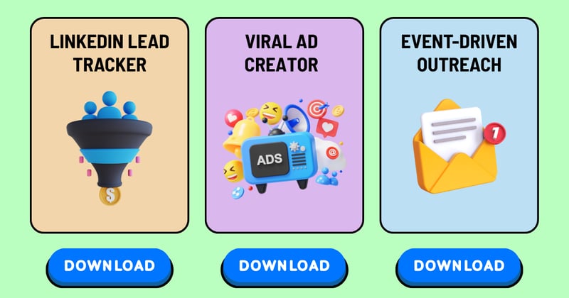 📈 LinkedIn prospect alerts 🧠 Viral ad creator 🎯 Event-driven outreach