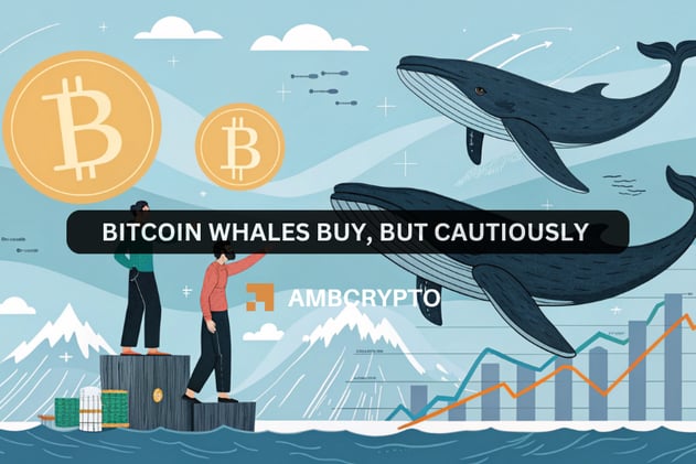 Bitcoin whales buy, but cautiously