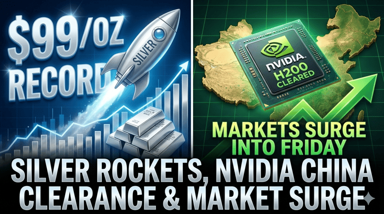 🚀 SILVER ROCKETS TO RECORD $99/OZ AS CHINA CLEARS NVIDIA H200 CHIPS - MARKETS SURGE INTO FRIDAY