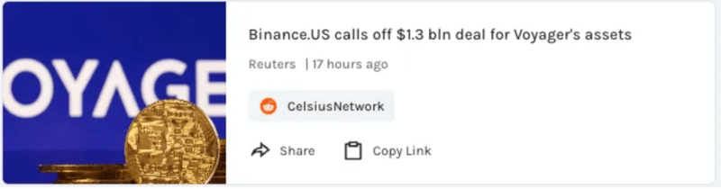 BinanceUS calls off Voyager deal