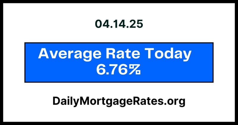 Daily Mortgage Rates For Monday, April 14th, 2025