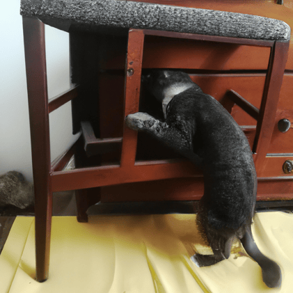 Cómo reparar muebles arañados por gatos