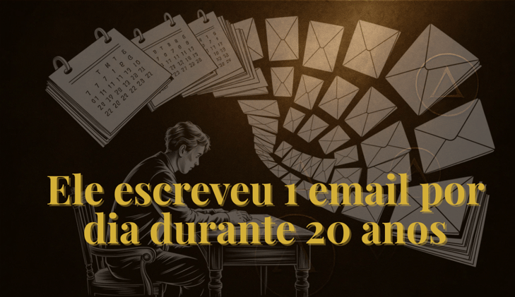 Ele escreveu 1 email por dia durante 20 anos