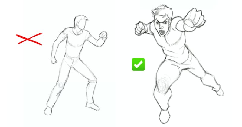 Drawing action scenes? Avoid this mistake.