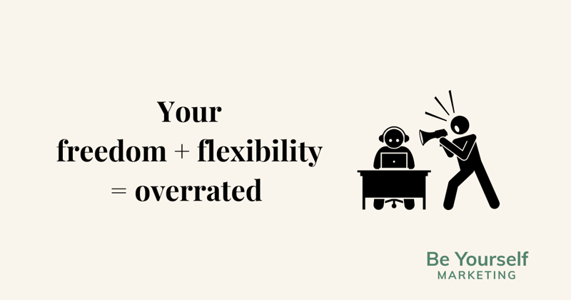 [🐝U] Your freedom + flexibility = overrated 