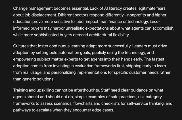 Technology alone cannot enable successful agentic AI adoption. Organizations face three categories of blockers: people who lack necessary skills or decision-making authority, processes burdened by...