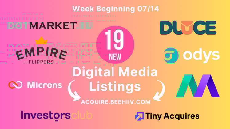 🆕 Digital Media Listings (Jul 14): 19 New listings
