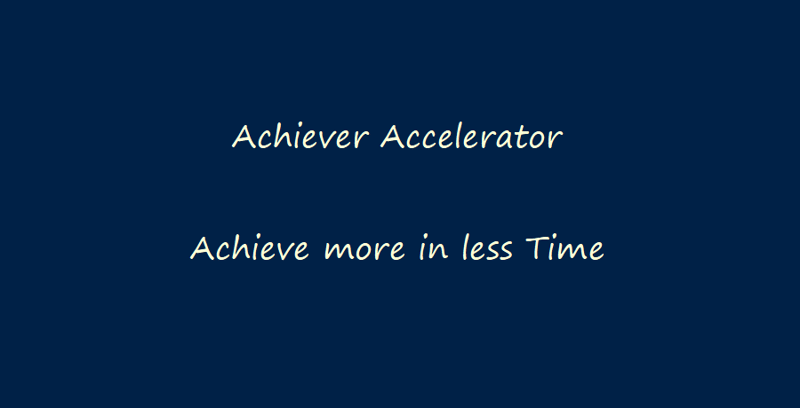 Start getting things done. 