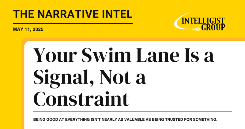 Your Swim Lane Is a Signal, Not a Constraint