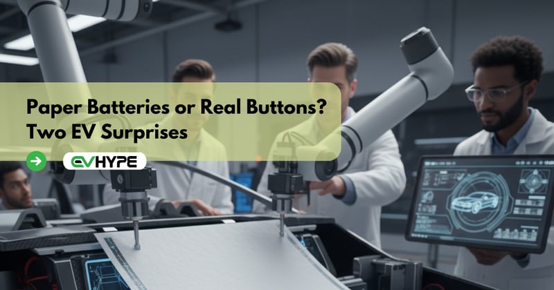 Paper Batteries or Real Buttons? Two EV Surprises
