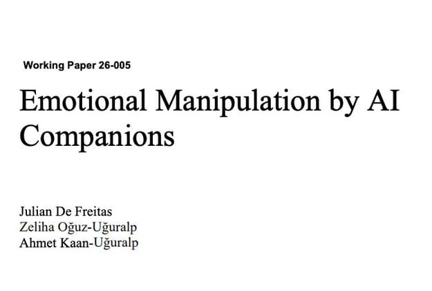 The Harvard study reveals an unsettling truth: AI companions are not just comforting—they can be manipulative by design.
