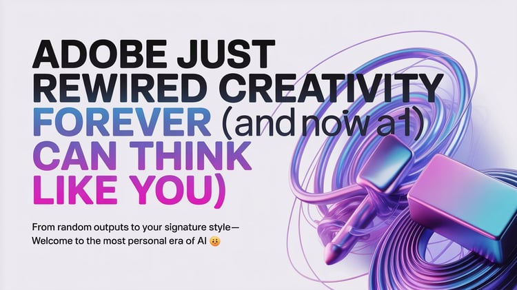 🚨 Adobe Just Rewired Creativity Forever (And Now AI Can Think Like You)