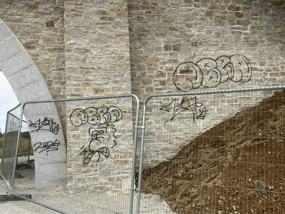 July 17 - Million-pound bridge ruined by graffiti